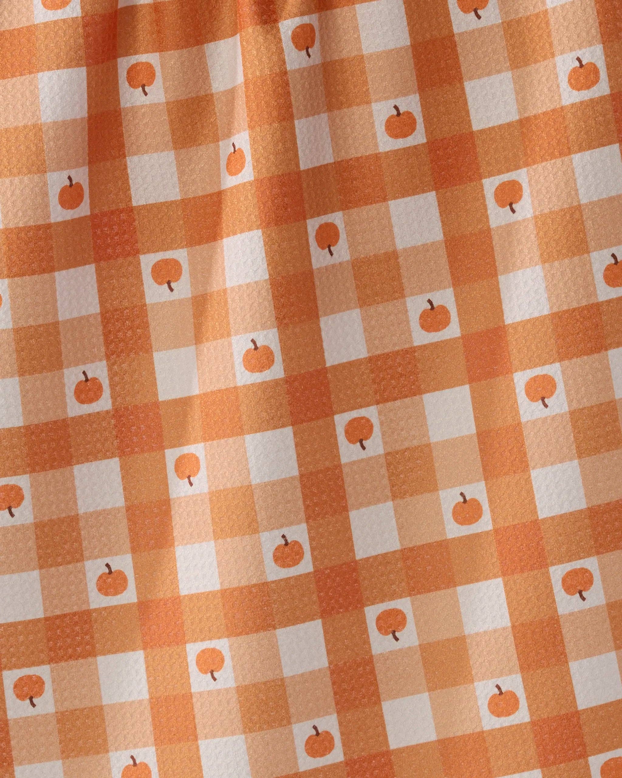 Tea Towel - Pumpkin Check