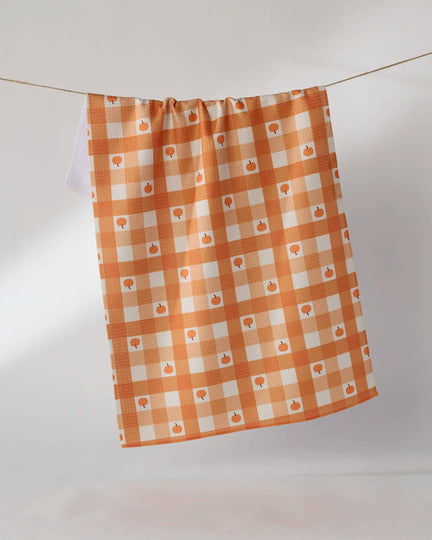 Tea Towel - Pumpkin Check