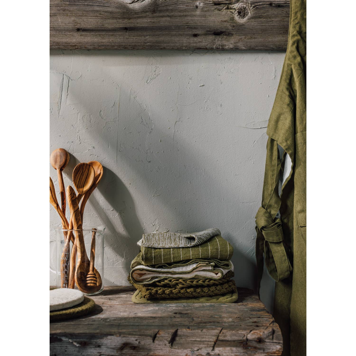 Knit Potholder - Olive Branch
