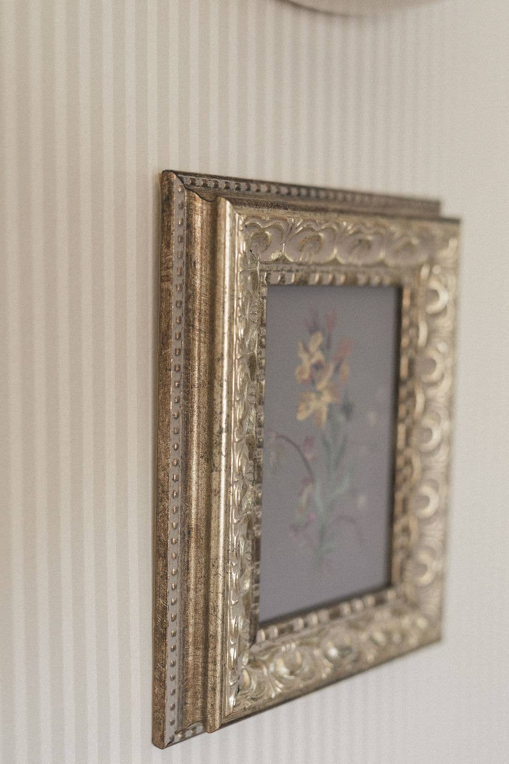 French Wildflowers Framed Antique Art - 5x7
