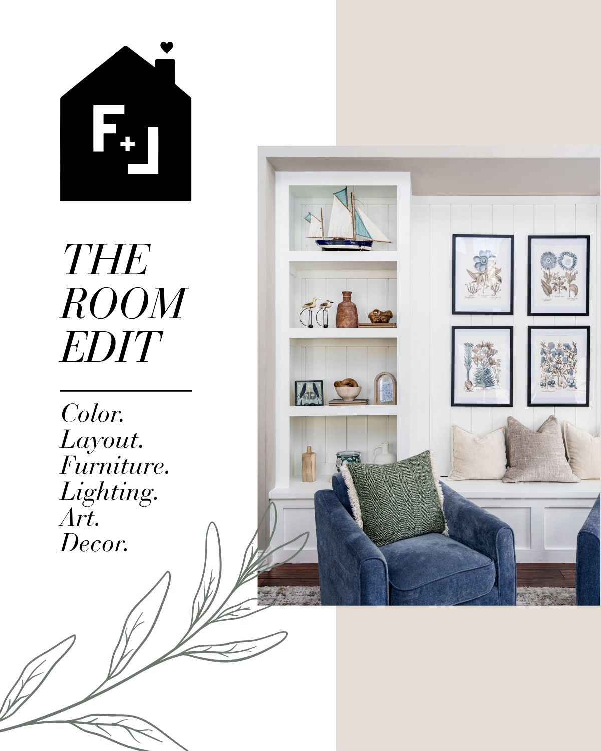 F+L Home Room Edit - Interior Design Consultation
