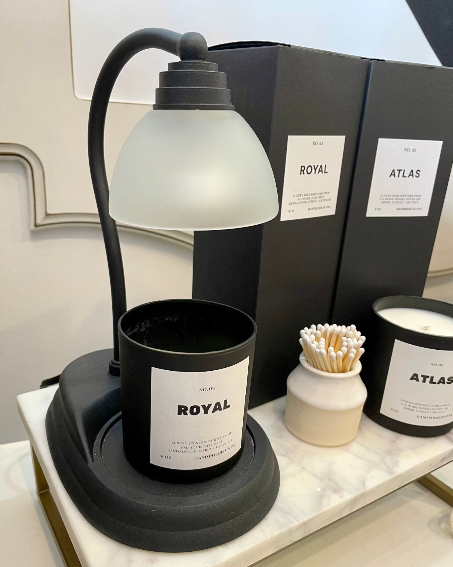 Aurora Candle Warmer Lamp - Black