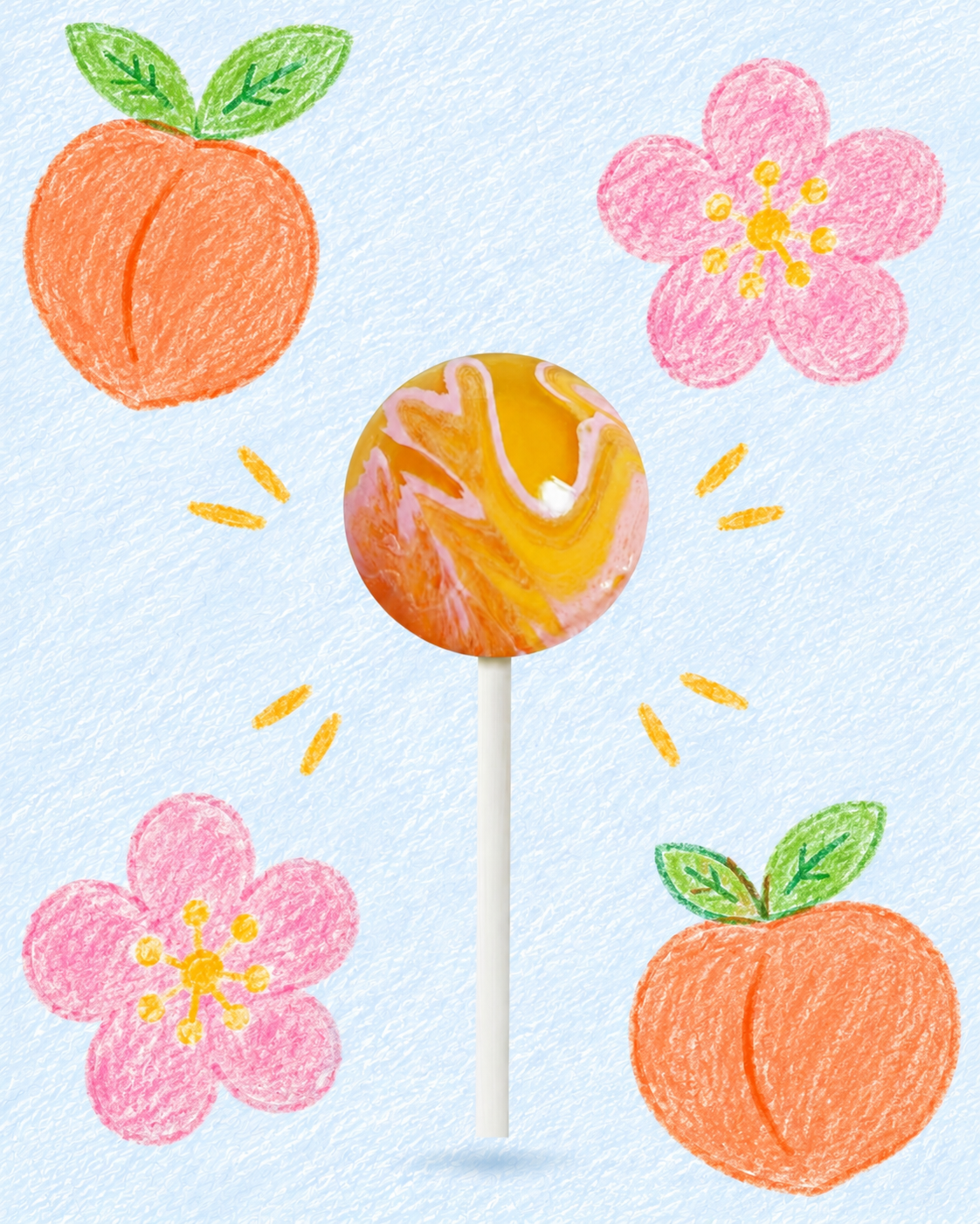 Gourmet Lollipop - Peachy Fizz