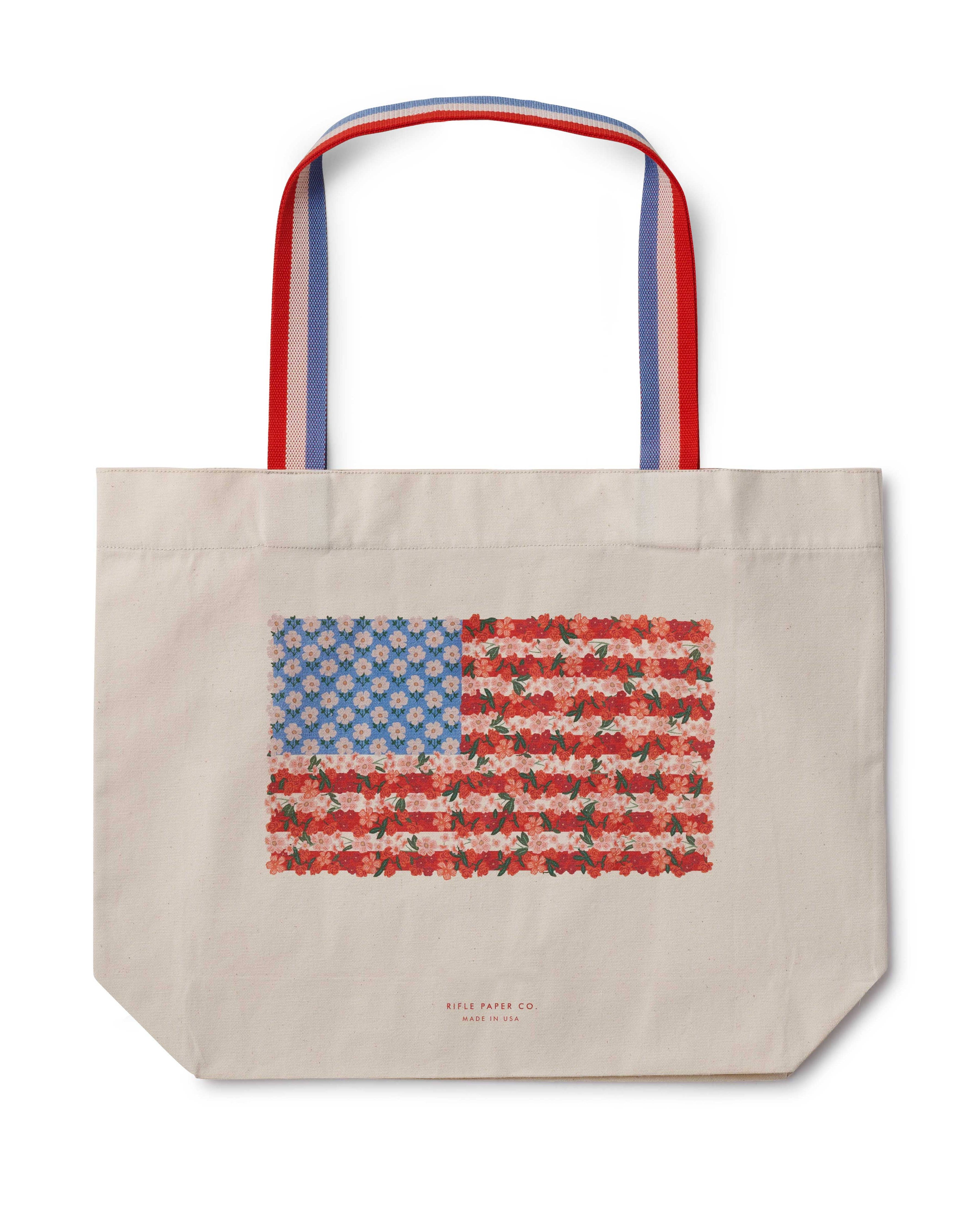 Americana East West Canvas Tote Bag
