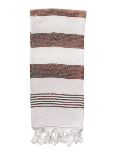 Turkish Hand Towel - Neutral Stripe