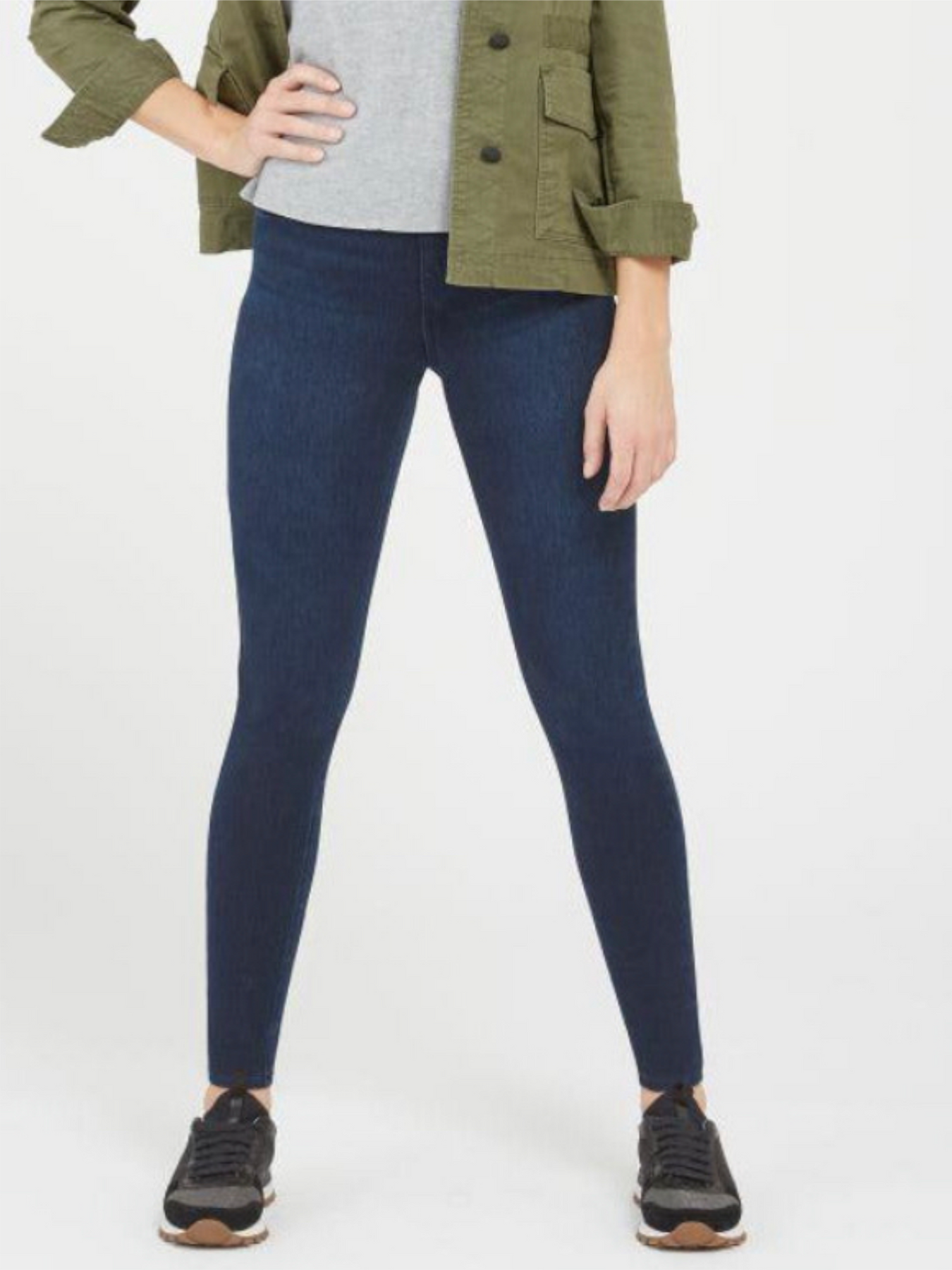 SPANX Jean-ish Ankle Leggings Earthy Taupe MD at  Women's